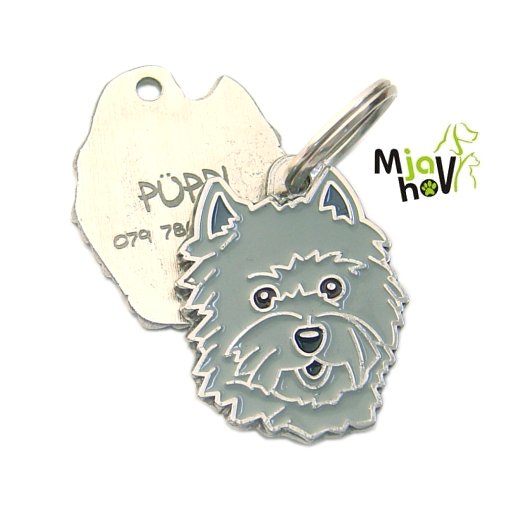 medagliette per cani - cairn terrier grigo.jpg Medagliette per cani, medagliette per cani incise, medaglietta, incese medagliette per cani online, personalizzate medagliette, medaglietta
